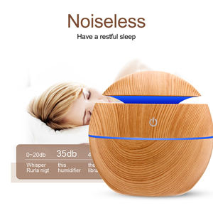 7 Colors Ultrasonic Humidifier Aroma <b>Diffuser</b> Humidifier 130ml Wood Grain Aroma <b>Diffuser</b> Mini Humidifier - Product Image 4