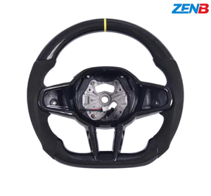 Volant en cuir neuf avec fibre <span class=keywords><strong>de</strong></span> carbone pour BMW G20 G28 <span class=keywords><strong>G29</strong></span> G30 G32, améliore le confort et le style des voitures - Product Image 1