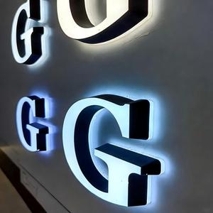 SONGWEN Custom Acrylic LED Wall <b>Letters</b> 2700K Warm White Illuminated Outdoor Business Logo Sign with Easy Installation - Product Image 1