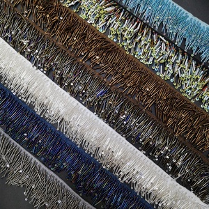 Adorno de <span class=keywords><strong>Encaje</strong></span> Bordado <span class=keywords><strong>con</strong></span> Lentejuelas Doradas Colgantes al por Mayor, Borde de <span class=keywords><strong>Encaje</strong></span> <span class=keywords><strong>con</strong></span> Lentejuelas, Adorno de Flecos <span class=keywords><strong>con</strong></span> Borlas - Product Image 2