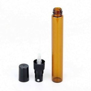 Flacons de parfum portables en verre ambré avec logo personnalisé, tailles 2ML-10ML, avec pulvérisateur à pompe pour sérum de soin et diffuseur à bâtonnets de voyage - Product Image 2