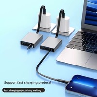Kabel Data Tipe C 4 in 1 Desain Retraktil Aluminium Alloy 60W untuk Ponsel dan Laptop