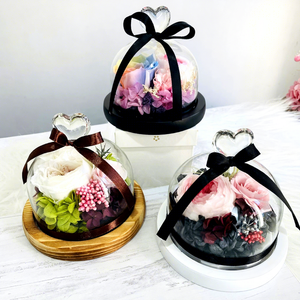 Regalos Más Populares: Rosa <span class=keywords><strong>Eterna</strong></span> La Bella y la Bestia, Flor Preservada en Cúpula de Cristal con Forma de Corazón - Product Image 3