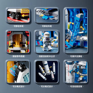 Aerospace Series <b>Building</b> <b>Blocks</b> 800+ Pieces For Children Assembly Toy Teenagers 7-14 Years Old - Product Image 5