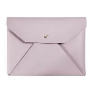 Bolsa de mão com aba de couro sintético PU personalizada para mulheres com logotipo Bolsa de uso especial para guardar chaves, cartões, caixas de pó e batom