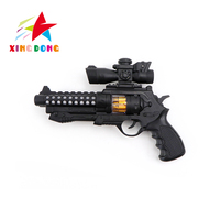 2023 vente en gros électrique Simulation musique lumière pistolet en plastique vibrant son pistolet électroluminescent