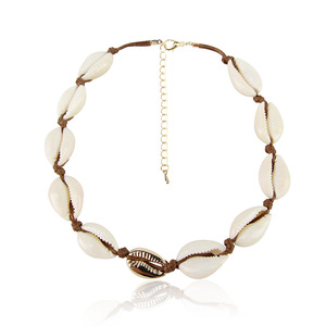 Collar de conchas marinas naturales de cauri para mujer, cadena ajustable bohemia de playa hawaiana a la moda hecha a mano - Product Image 4