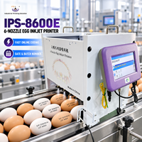 Machine d'impression automatique d'œufs IPS-8600, machine de codage de date et de date d'expiration par code-barres, imprimante jet d'encre pour œufs, machine de marquage sur œufs