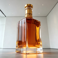 Bouteille de whisky géante translucide en résine de fibre de verre, sculpture pour la décoration de musées du vin et de magasins d'alcool