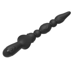 Plug anal électrique Mengqi Black, 10 fréquences, vibrations puissantes, étanche, en silicone, pour plaisir anal. - Product Image 5