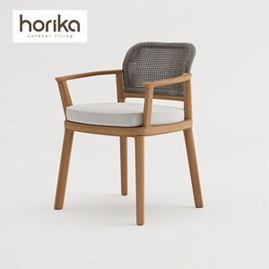 Marco de teca personalizado de alta calidad, al aire libre juego de comedor, cuerda para todo tipo de clima, Patio, jardín, mesa de comedor y juego de sillas para Villa Hotel - Product Image 3