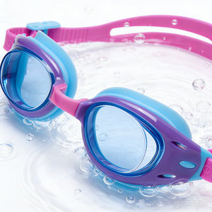 Lunettes de natation pour enfants, lentilles transparentes en PC, sangle en silicone souple, anti-buée, protection UV, lunettes de natation pour enfants - Product Image 1