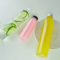 Bouteille d'eau en PET vide en gros, transparente, 150 ml/250 ml/350 ml/500 ml, pour eau, boisson, jus, plastique