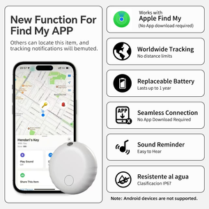Waterdichte Anti-Verloren Mfi Gecertificeerde Smart Gps Tracker Mini Air Tag Vind Mijn Finder Locator Voor Airtag Ios Iphone Vind Mijn F10 F03 - Product Image 2