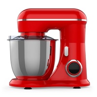 Batteur sur socle multifonctionnel électrique 4,5 litres en acier inoxydable, 10 vitesses, haute puissance, avec amortisseur de chocs, petit pétrin domestique