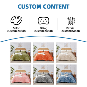 SUREWALHOME Full Size Comforter <strong>Set</strong> 7 Pieces, Sage Green, Cute Floral Bed in a Bag Full Boho, Soft Fluffy Bedding <strong>Sets</strong> - Product Image 6