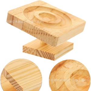 แท่นวางสร้อยข้อมือไม้ทรงสี่เหลี่ยมและทรงกลม ถาดใส่เครื่องประดับไม้เนื้อแข็ง สำหรับไลฟ์สดและอุปกรณ์ประกอบฉากถ่ายภาพ - Product Image 4