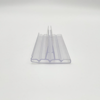 Clip de fixation en PVC transparent pour bande de données de prix en forme de C pour rayonnages de supermarché et magasins de détail