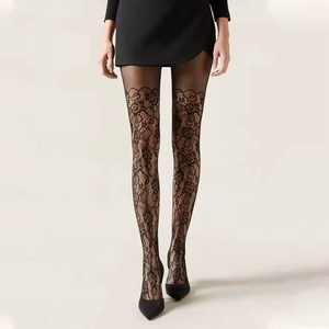 Collants résille noirs transparents vintage pour femmes, lingerie sexy, <span class=keywords><strong>bas</strong></span> résille très extensibles - Product Image 1
