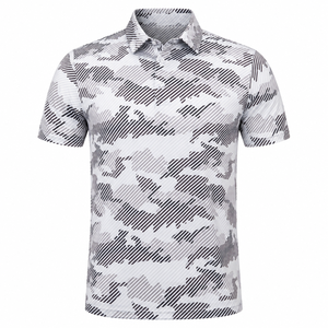 Camiseta de Polo de Golf para Hombre, Manga Corta, Secado Rápido, Transpirable, Deportiva, Estampada, Informal - Product Image 1