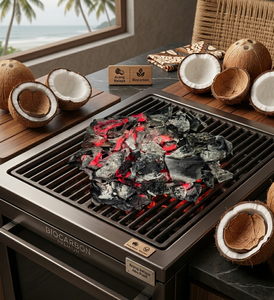 Carbón vegetal superior de cáscara de coco elaborado con materias primas seleccionadas que garantizan una combustión estable, alto contenido de carbono y mínima residencia de ceniza. - Product Image 3