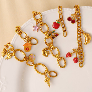 Chaîne de taille pour femme en alliage de zinc, motif étoile, chaîne de corps décontractée et tendance avec pendentif donut - Product Image 3