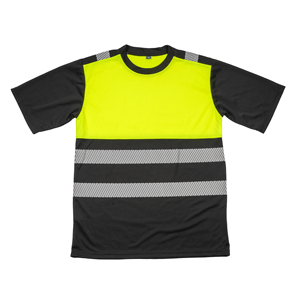 T-shirts de travail de sécurité à <span class=keywords><strong>haute</strong></span> <span class=keywords><strong>visibilité</strong></span> EN ISO 20471 Classe 1, 100% polyester, maille nid d'abeille, logo personnalisé - Product Image 1