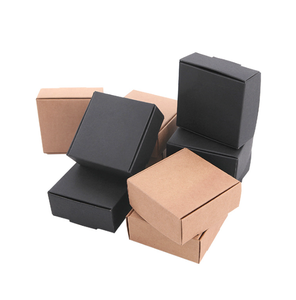 Boîte à bijoux en papier kraft blanc vintage artisanal recyclé <span class=keywords><strong>Becan</strong></span>, emballage cadeau noir - Product Image 2