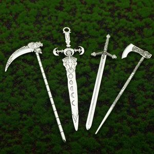 3 डी फैशन विंटेज बाल स्टिक तलवार बालों के चॉपपिन क्लिप ओसपंथ स्लाइवर काले मिश्र महिलाओं के लिए - Product Image 2