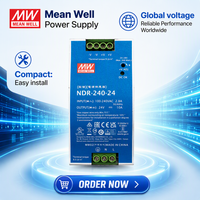 MEAN WELL NDR-120-24 24V 5A 120W Catu Daya Industri untuk Pemasangan di Rel DIN Output Tunggal