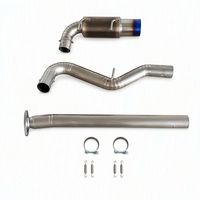 Système d'échappement Catback en titane modifié pour la performance, avec tuyau d'échappement, silencieux, downpipe et tube intermédiaire. Service personnalisé uniquement.