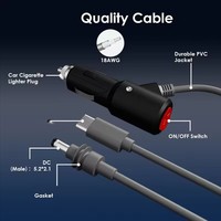 Cable de Alimentación CC 3 en 1 para Starlink Mini, Cable de Extensión Impermeable con Conector Mini USB C, Encendedor de Cigarrillos y Cable CC para Starlink Mini V4