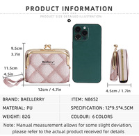 Dompet Koin Wanita Baru untuk Kartu Organ Beritsleting Pendek Kecil, Dompet Multifungsi Tahan Air