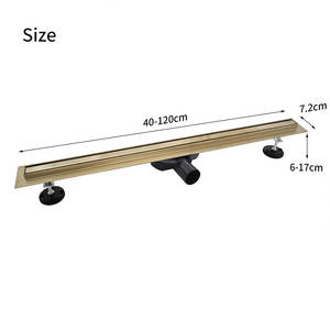 Modern design 304 roestvrijstalen vloerafvoer rechthoekig, geurbestendig, met waterstop en draaibare basis voor de badkamer - Product Image 2