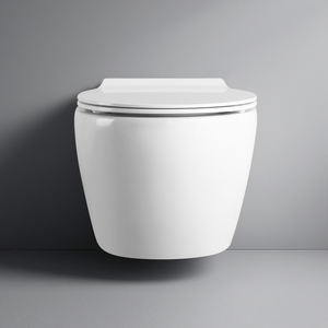 <span class=keywords><strong>WC</strong></span> suspendu au mur, design flottant avec réservoir encastré, toilettes compactes sans rebord, modernes et gain de place pour la salle de bain - Product Image 2