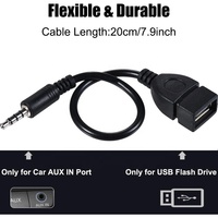 Plug & Play 3,5mm AUX Stecker-zu-Stecker OTG-Adapter mit Nylon-Ummantelung, 4K-Auflösung, kombinierter Abschirmung für Auto-Audio, USB-Laufwerke und Musik