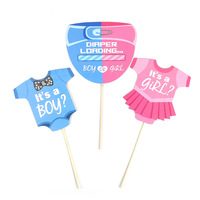 Accessoires photo réutilisables les plus vendus pour révélation du sexe (fille ou garçon) pour fête prénatale et décoration de fête du Nouvel An