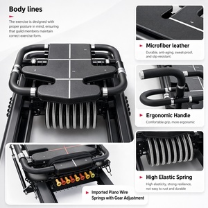 Fitness <strong>Instructor</strong> Recommended Micro Mini Megaformer Single Rail Pilates Reformer Class Easy Adjustment Support Machine - Product Image 2