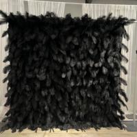 Dinding Latar Belakang Bunga Hitam Premium Realistis Buatan, Grosir 8ft, Latar Foto Pernikahan, Hotel, Sutra
