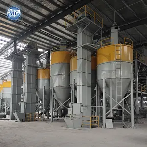 High Efficient Dry Mortar Production Line Cement Mixing Equipment Wall Putty Mixer Ceramic Tile Adhesive Making Machine