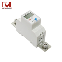 Perekam Data Panel Surya Digital RS485 1 Fasa DC 40-400V Meter Energi Rel Din untuk Inverter PV