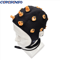 CERESENSO Casque EEG Salin Détachable à Double Couche en Maille avec Support d'Électrodes Enfichables pour Interface Cerveau-Ordinateur (BCI), TDCS et Neurofeedback