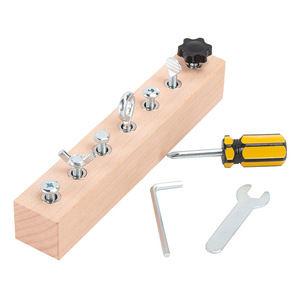 Juguete de Madera Montessori con Tornillos y Tuercas, 8 Orificios, Herramientas <span class=keywords><strong>para</strong></span> el Desarrollo de la Motricidad Fina en Niños Pequeños - Product Image 5