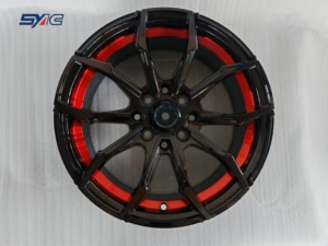 Roues de moulage en gros d'usine 15 pouces 8 trous jantes de voiture 4*100 4*114.3 face noire <span class=keywords><strong>bague</strong></span> intérieure rouge jantes en alliage d'aluminium - Product Image 6