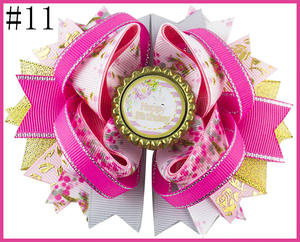 4.5 "inchini per capelli unicorno ispirati ai cartoni animati unicorno arcobaleno fermagli per capelli buon compleanno - Product Image 4