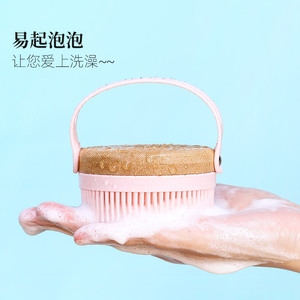 Cepillo para champú para bebés, cerdas suaves de silicona, masaje, baño, ducha, para bebés de 0 a 12 meses, verde claro - Product Image 3