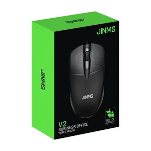 安いJINMSV2有線オフィスマウス1000 DPI有線ビジネスマウスラップトップデスクトップ用USB光学式マウス