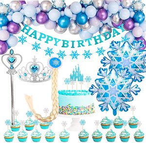 Congelato Fiocco <span class=keywords><strong>di</strong></span> Neve Forniture Festa <span class=keywords><strong>di</strong></span> Compleanno per le Ragazze Elsa <span class=keywords><strong>Anna</strong></span> Decorazioni della Festa <span class=keywords><strong>di</strong></span> Compleanno Set - Product Image 1