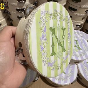 Bán buôn cá nhân 6 inch 15cm bộ gõ nhạc cụ tùy chỉnh thiết kế Tambourine tiệc cưới Nhà thờ giá trống - Product Image 6