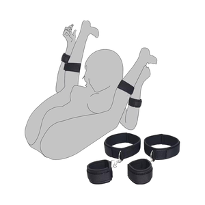 Set de Restricciones para <span class=keywords><strong>Bondage</strong></span> Sexual, Correas Ajustables para Muñecas y Muslos, Esposas para Piernas, para Parejas Principiantes en SM - Product Image 1
